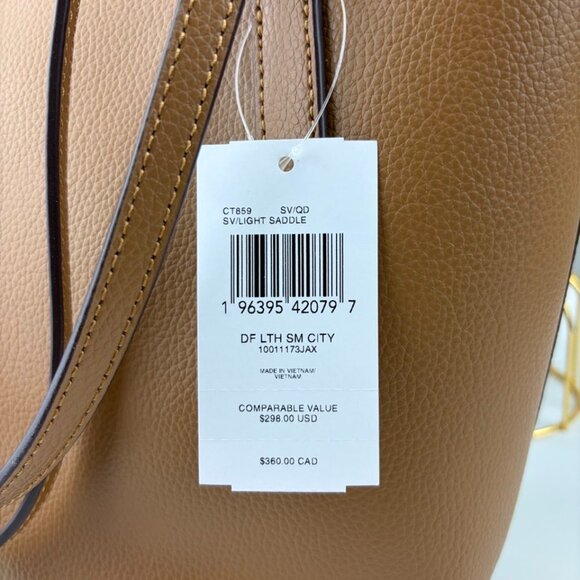 Coach CT859 Small City Tote Bag in Light Saddle - Picture 3 of 6